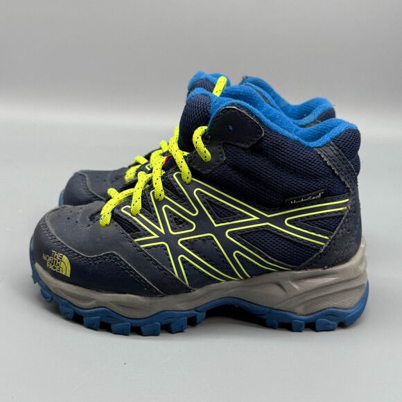 The North Face Hedgehog Mid Boy's 10 Navy Blue Hiking Boots Lace-Up Outdoor Shoe - Picture 4 of 10